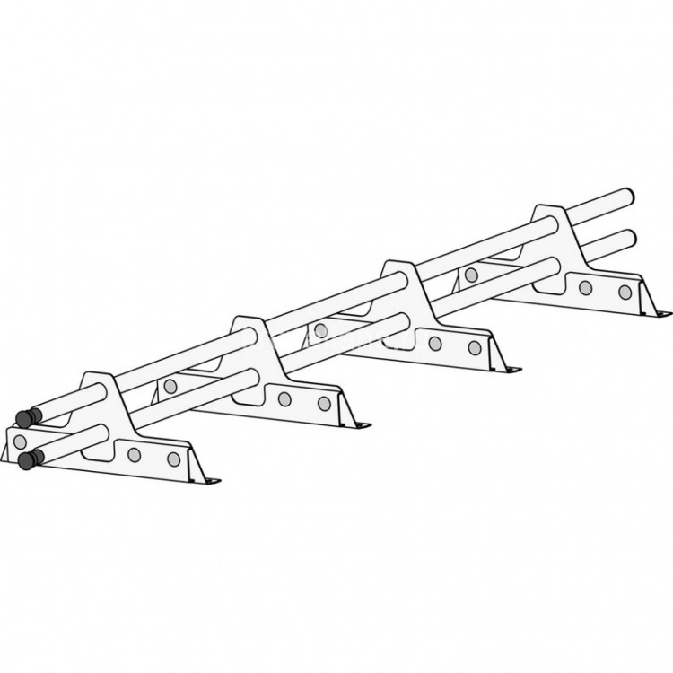Снегозадержатель ROOFsystems ECONOM d25(круг), 3м, NEXT ФАЛЬЦ 4 опоры (Т-образн.) RAL 3005