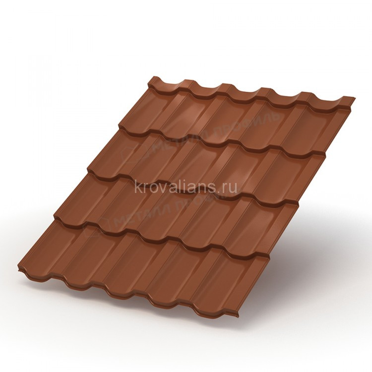Металлочерепица МеталлПрофиль Трамонтана-XL (PURETAN-20-RR750-0.5) /1 кв.м/