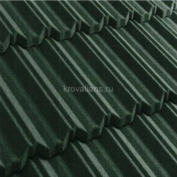 Композитная черепица Metrotile (Метротайл) MetroClassic (Темно-зеленый) /лист/