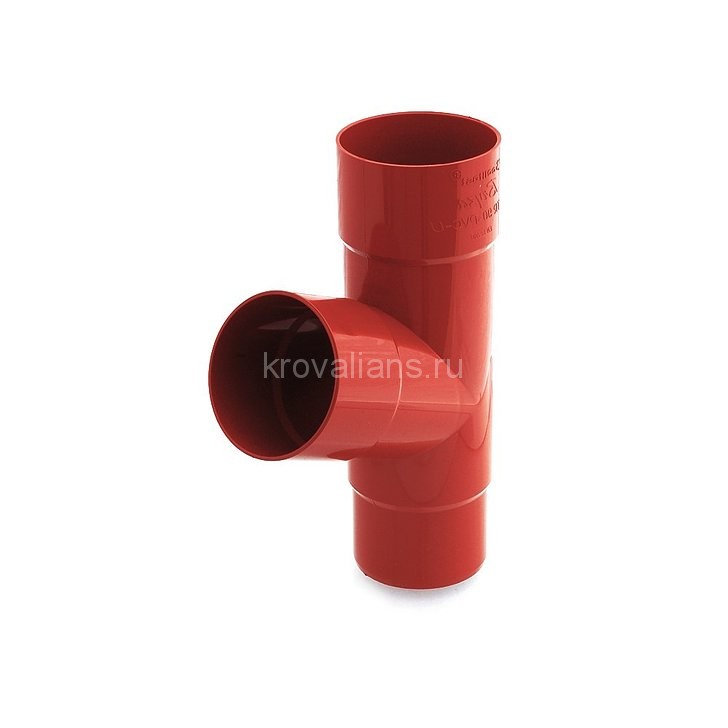 125/90 BRYZA Тройник 90/90/90мм красный