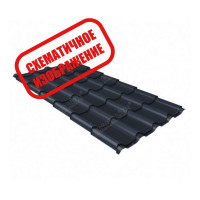 Металлочерепица камея Grand Line (Гранд Лайн) 0,45 Print Twincolor Milky Wood /1 кв.м./