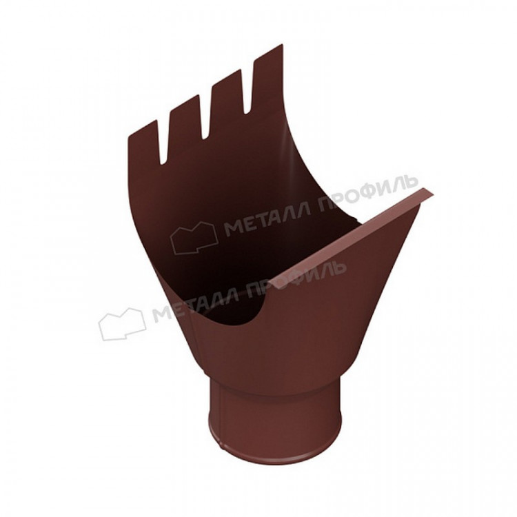 Воронка выпускная МЕТАЛЛ ПРОФИЛЬ Foramina 125/100 RR 32, коричневый