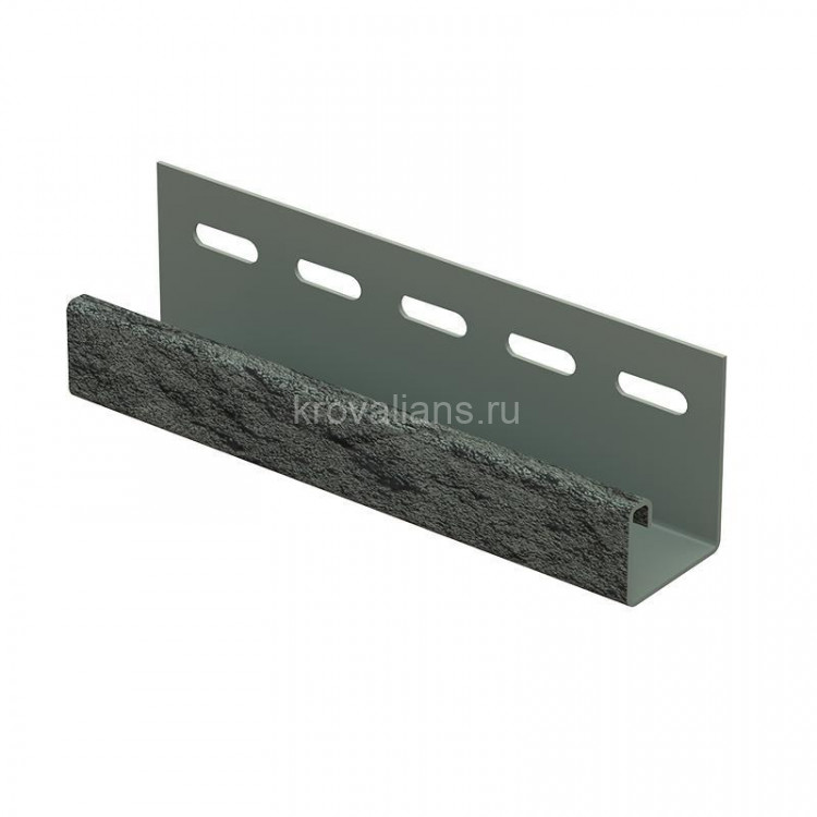 Ю-Пласт J-планка STONE-HOUSE Камень Изумрудный 3,05 м (уп=20шт) (под заказ)