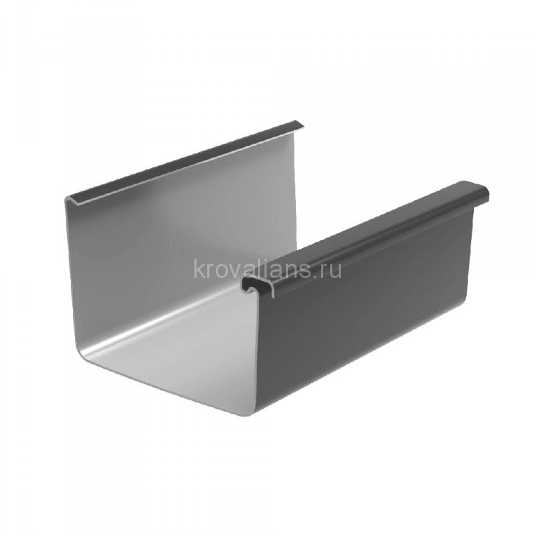 Galeco PVC2 Желоб 4м Графит RAL 7015 (2шт/уп)
