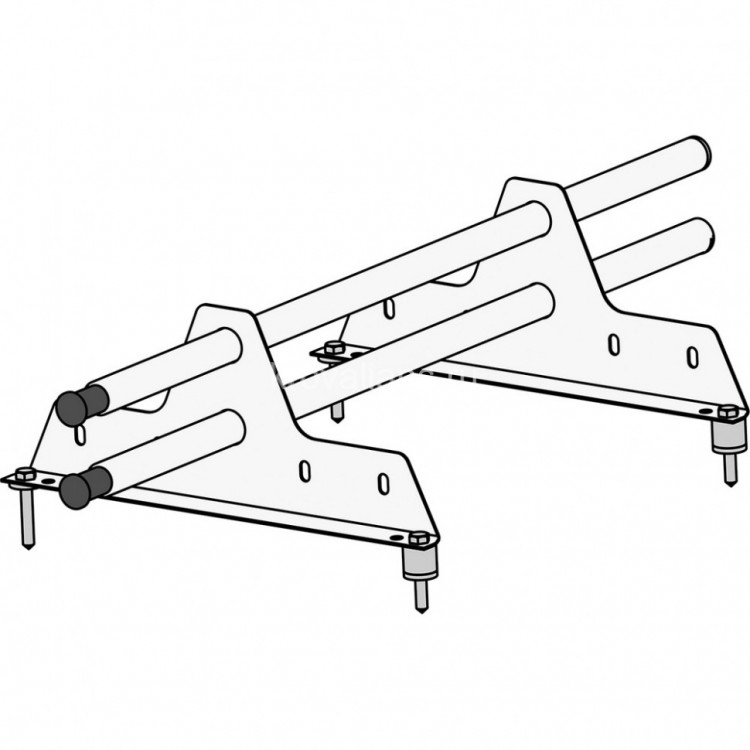 Снегозадержатель ROOFsystems ECONOM d25(круг), 1м NEXT Т-обр. опора RAL 8004