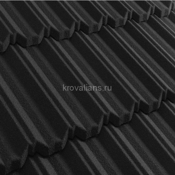 Композитная черепица Metrotile (Метротайл) MetroClassic (Черный) /лист/