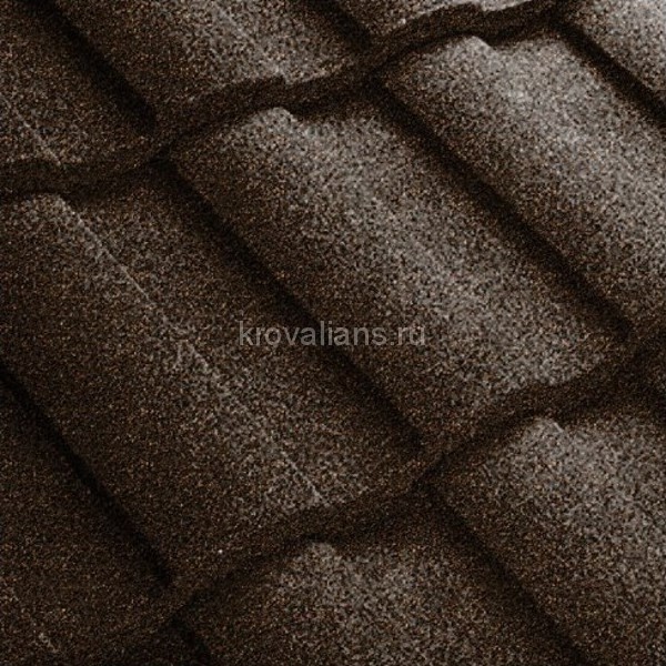 Композитная черепица Metrotile (Метротайл) MetroRoman (Айрон барк) /лист/