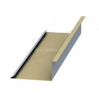 МеталлПрофиль Планка примыкания нижняя 250х122х2000 (Полиэстер-01-1014-0.45) /1 шт/