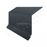 Планка примыкания в штробу 15х33х20х2000 Stynergy (Rooftop Бархат-7016-0.5)