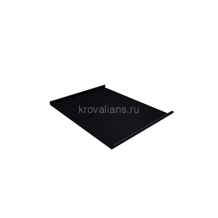 Фальцевая кровля Grand Line Фальц двойной стоячий 0,5 Velur20 (RAL 9005) 1 кв.м.