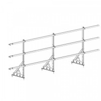 Ограждение ROOFsystems ECONOM d-25 (круг) H-900/3,0м NEXT ТУ (Т-обр. Опора) RAL3005