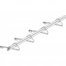Снегозадержатель ROOFsystems PRESTIGE ZN 45*25 (овал), 3м натур. RAL 9005