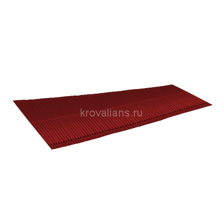 Ребристый желобок для обустройства ендовы LUXARD 1,6м (Красный) /1 шт/
