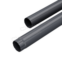 Труба водосточная МЕТАЛЛ ПРОФИЛЬ Foramina PUR 125/100 3м RAL 7024, серый графит
