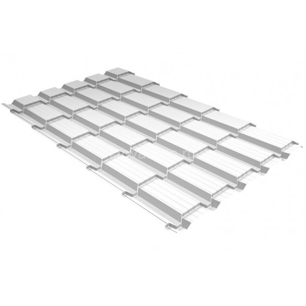 Металлочерепица Grand Line (Гранд Лайн) квадро 0,45 PE RAL 9003 /1 кв.м./