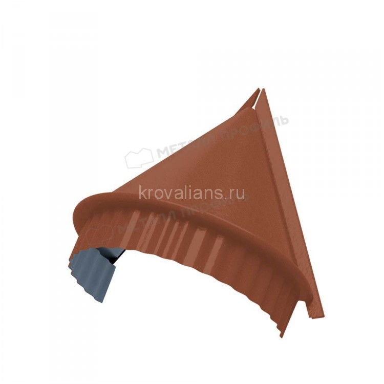МеталлПрофиль Заглушка конька круглого конусная (PURETAN-20-RR750-0.5) /1 шт/