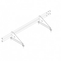 Снегозадержатель ROOFsystems ECONOM d25(круг), 1м, м/ч (треугольн.) RAL 7024