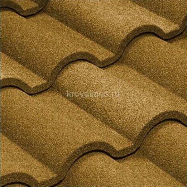 Композитная черепица Metrotile (Метротайл) Romana (Желтый) /лист/
