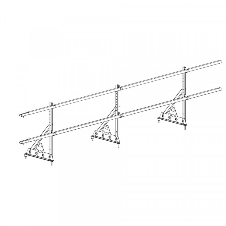 Ограждение ROOFsystems PRESTIGE ZN H-600/3,0м 2 трубы NEXT цинк