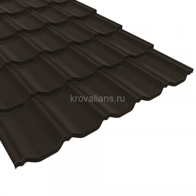 Металлочерепица Grand Line (Гранд Лайн) квинта плюс c 3D резом 0,5 PurLite Мatt RR 32 /1 кв.м./