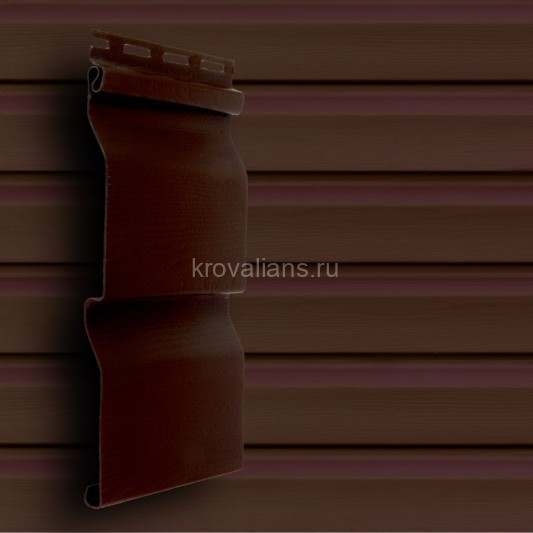 GrandLine Сайдинг Amerika D4 "Корабельный брус" Slim панель 3,0 х 0,203, 22шт/уп., Темный дуб