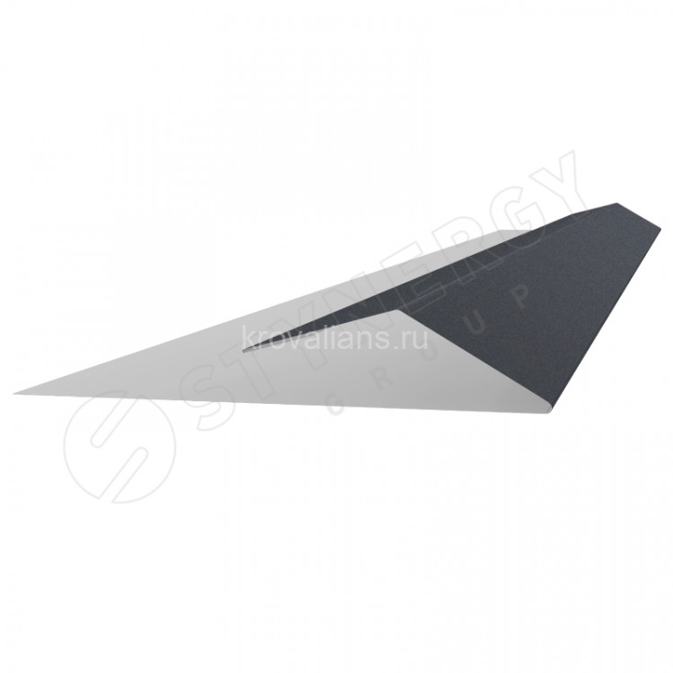 Планка финишная 46х25мм Stynergy (Стинержи) Стальной бархат RAL7024, 0,5 3м / 1шт. /
