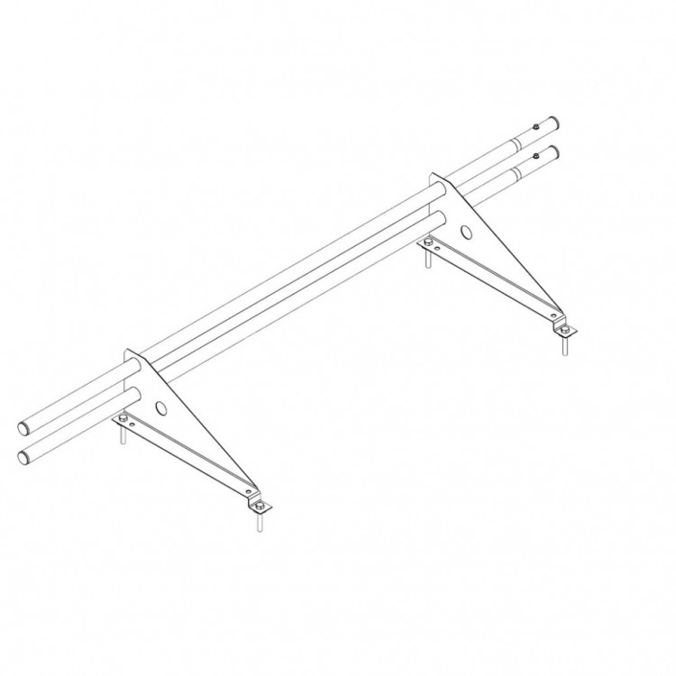 Снегозадержатель ROOFsystems ECONOM d25(круг), 1м, м/ч (треугольн.) RAL 8017