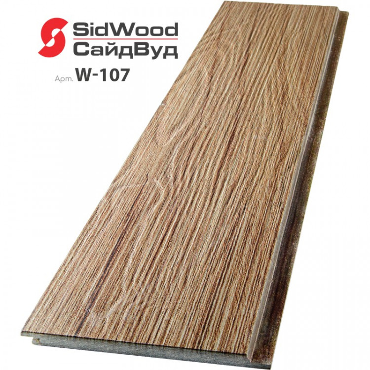SidWood, хризотилцементный сайдинг 3000х190х10 мм клик 0,57м2 W-107