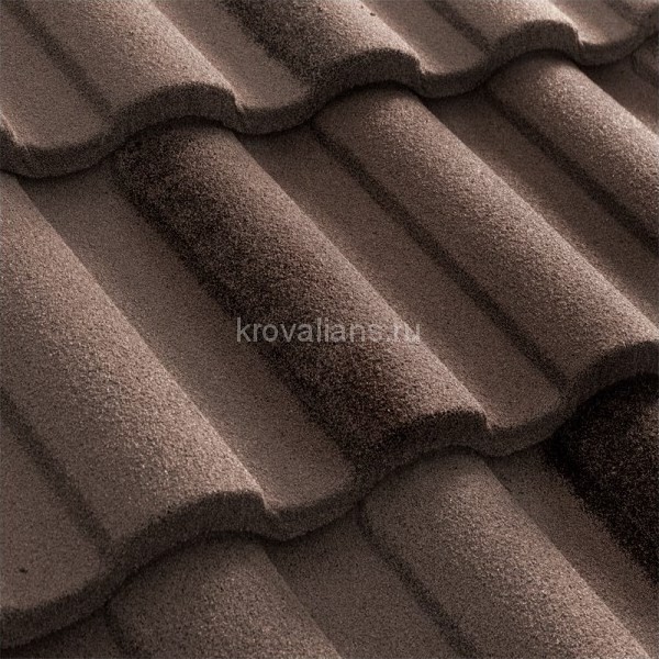Композитная черепица Metrotile (Метротайл) MetroRoman (Кофейно-Серый) /лист/
