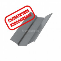 МеталлПрофиль Планка ендовы верхняя 76х76х2000 (ECOSTEEL-01-Сосна-0.5) /1 шт/