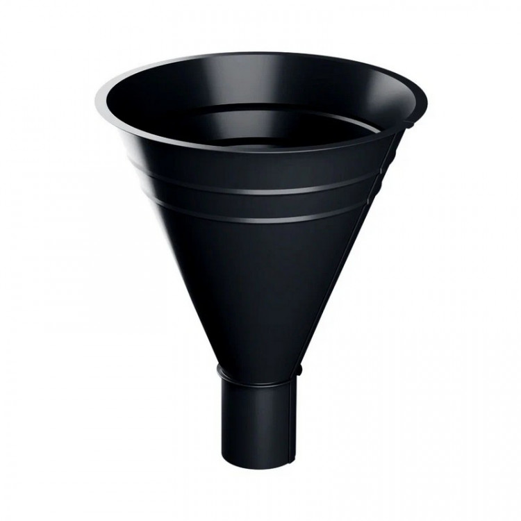 Воронка водосборная МЕТАЛЛ ПРОФИЛЬ PURMAN BLACK EDITION 125/100 RAL 9005, черный Воронка водосборная МЕТАЛЛ ПРОФИЛЬ PURMAN BLACK EDITION 125/100 RAL 9005, черный