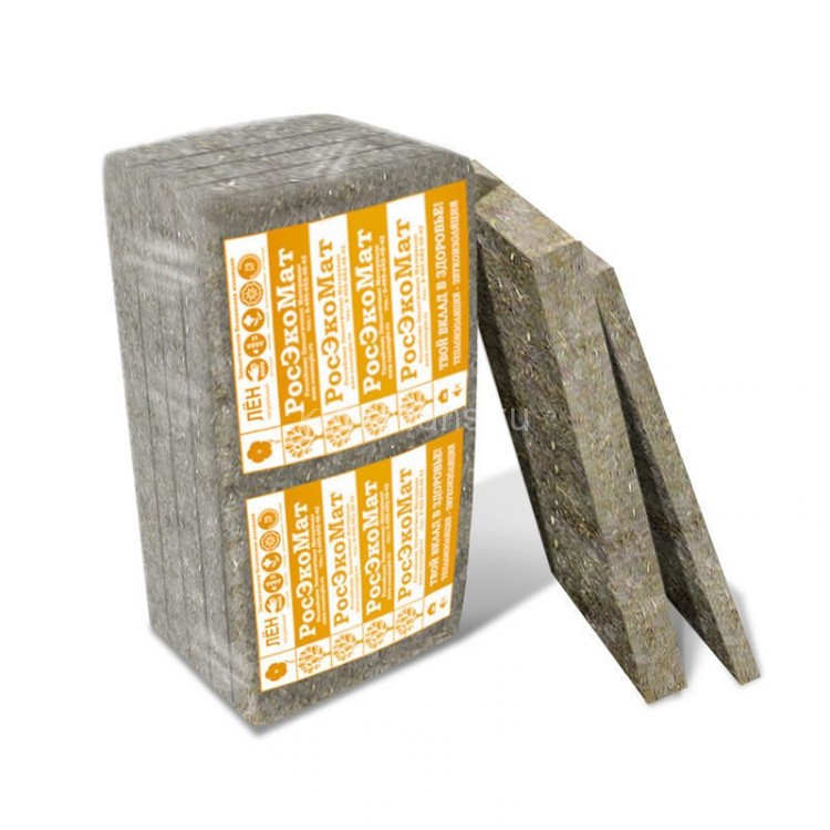 РосЭкоМат Пол, лен/полиэфир 600х1200х100