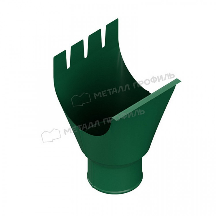 Воронка выпускная МЕТАЛЛ ПРОФИЛЬ Foramina 125/100 RAL  6005, зеленый