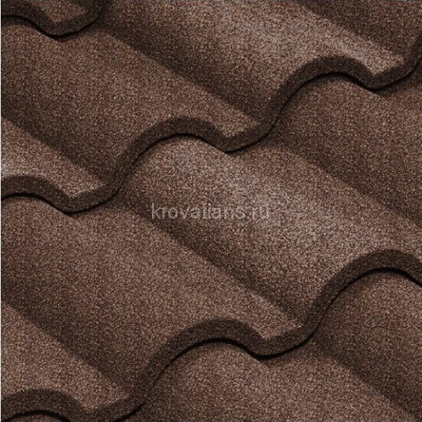 Композитная черепица Metrotile (Метротайл) Romana (Кофе) /лист/