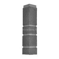 Фасадный угол Nailite (Найлит) Hand-Cut Stone Canyon Gray (Серый камень) /1 шт/