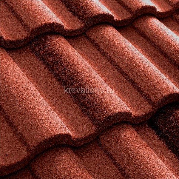 Композитная черепица Metrotile (Метротайл) MetroRoman (Красно-Черный) /лист/