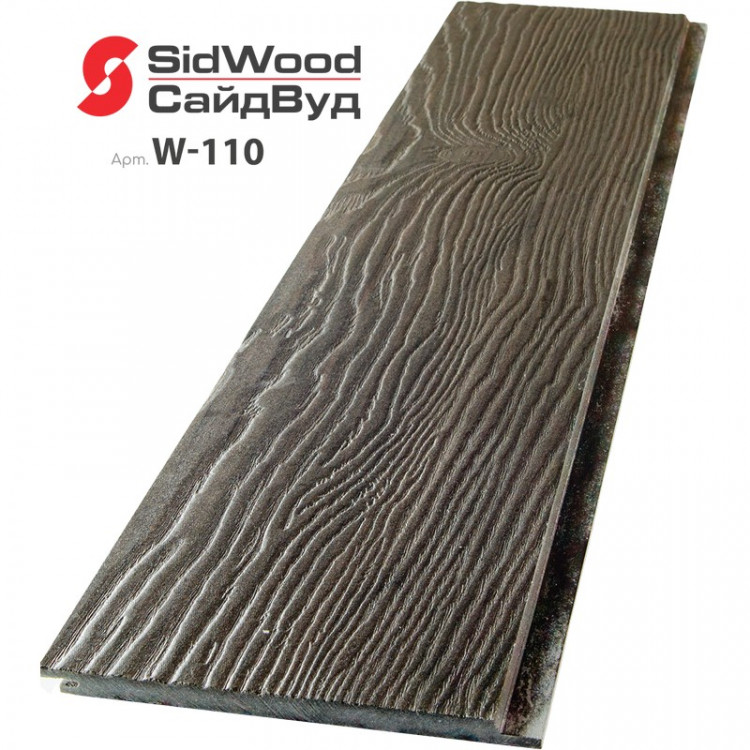 SidWood, хризотилцементный сайдинг 3000х190х10 мм клик 0,57м2 W-110