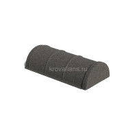 Конек конечный полукруглый AeroDek (Аэродек) (Антрацит) /1 шт/