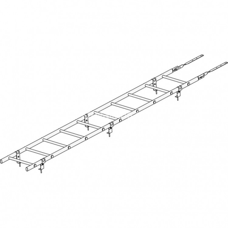 Лестница кровельная ROOFsystems PRESTIGE ZN400 3м Универ RAL 9005