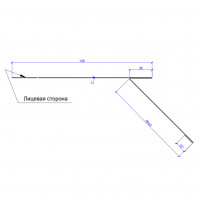 Планка карнизная FASTCLICK 130х80х2000 NormanMP (ПЭ-01-8017-0.5)