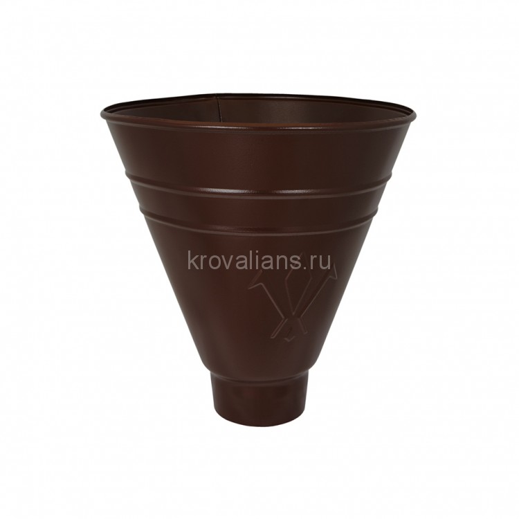 Воронка водосборная круглая Aquasystem (Аквасистем) PU 150/100 (RAL 8017) /1 шт/