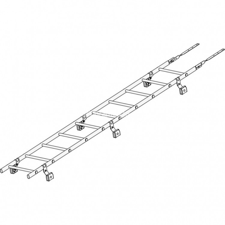 Лестница кровельная ROOFsystems PRESTIGE ZN400 3м Фальц RAL 9005