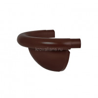 AS PU MATT 150/100 Заглушка  желоба полукруглая, 17 шт/уп., RAL 8017 Matt