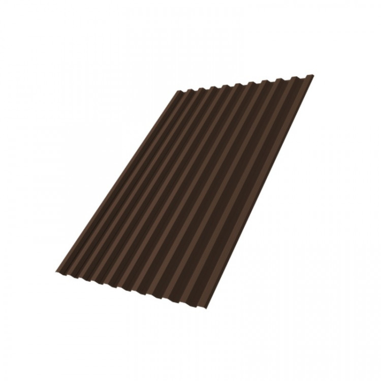 Профнастил Верховье С21R 0,45 Drap ST RAL 8017 шоколад Профнастил Верховье С21R 0,45 Drap ST RAL 8017 шоколад
