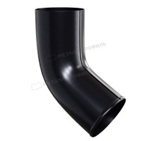 Колено сливное МЕТАЛЛ ПРОФИЛЬ PURMAN BLACK EDITION 125/100 RAL 9005, черный