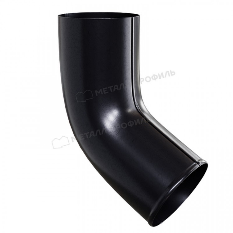 Колено сливное МЕТАЛЛ ПРОФИЛЬ PURMAN BLACK EDITION 125/100 RAL 9005, черный