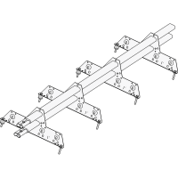 Снегозадержатель ROOFsystems PRESTIGE ZN 45*25 (овал), 1,2м  NEXT Т-обр. опора RAL 9005