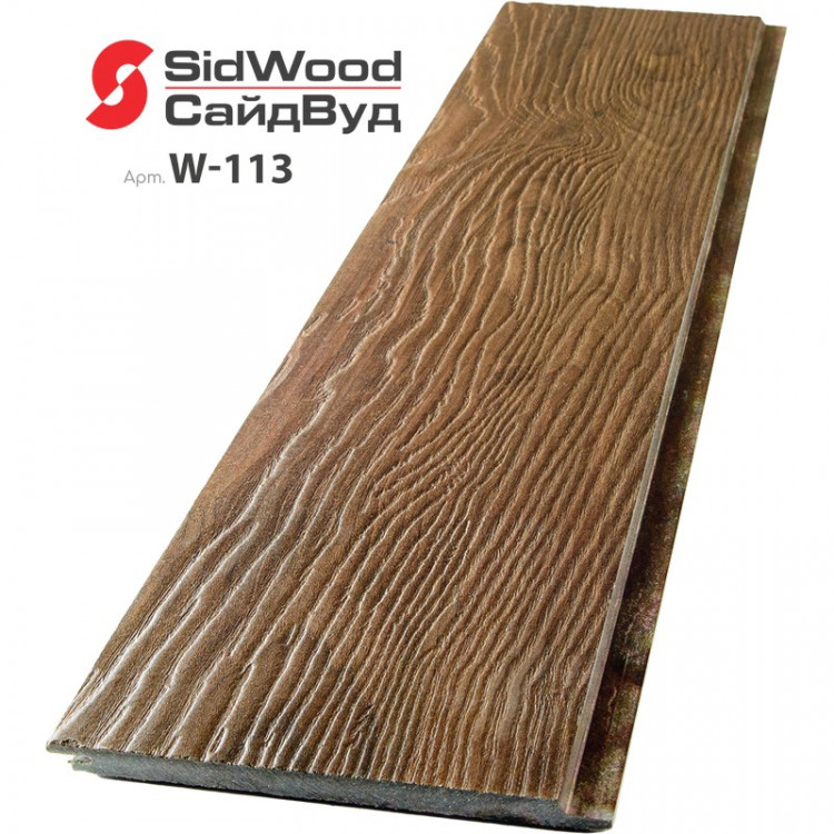 SidWood, хризотилцементный сайдинг 3000х190х10 мм клик 0,57м2 W-113