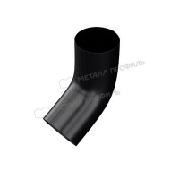 Колено трубы МЕТАЛЛ ПРОФИЛЬ PURMAN BLACK EDITION 125/100 RAL 9005, черный