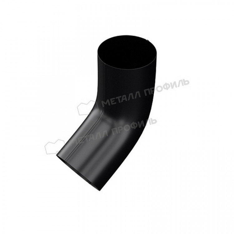Колено трубы МЕТАЛЛ ПРОФИЛЬ PURMAN BLACK EDITION 125/100 RAL 9005, черный